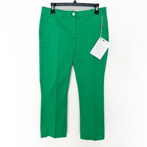 NWT | Pennyblack | Green Stretch Cropped Pants Trousers US 6 42IT